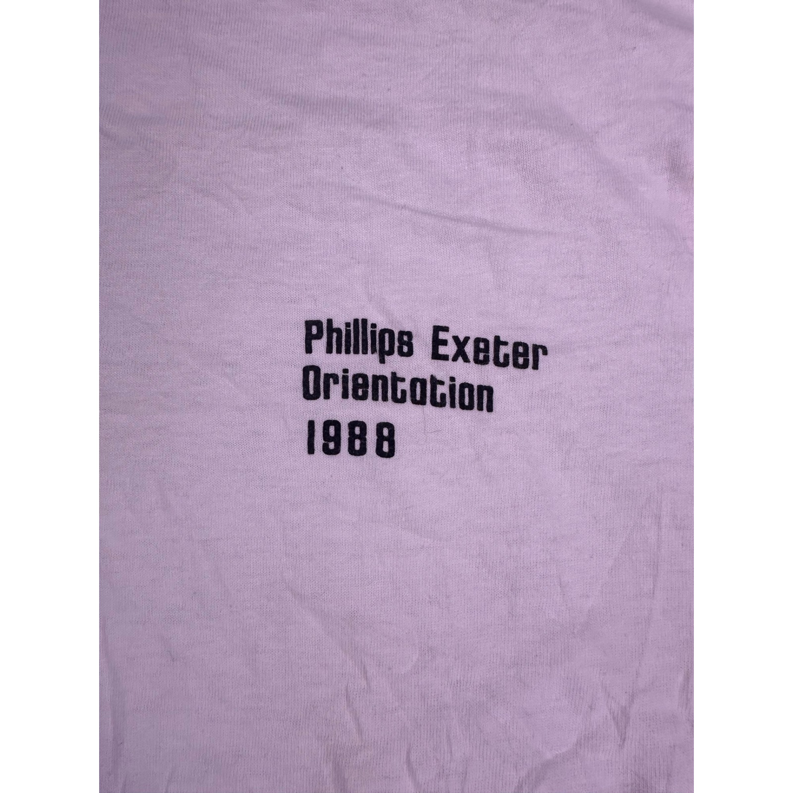 Vintage 1988 Phillips Exeter Orientation Hanes Beefy-T Shirt White Mens Medium — image 2 of 8